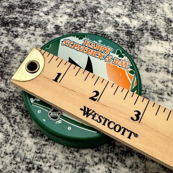 San Jose Sharks NHL Happy St. Patrick's Day Commemorative Hockey Puck Irish Flag - Picture 5 of 5